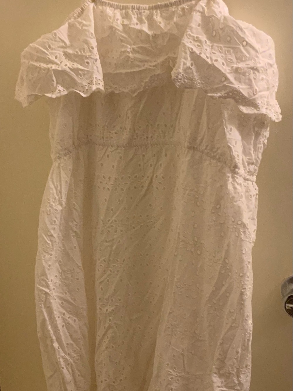 Plus Size White Eyelet Dress - Picture 5 of 7